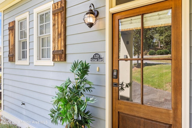 view of doorway to property