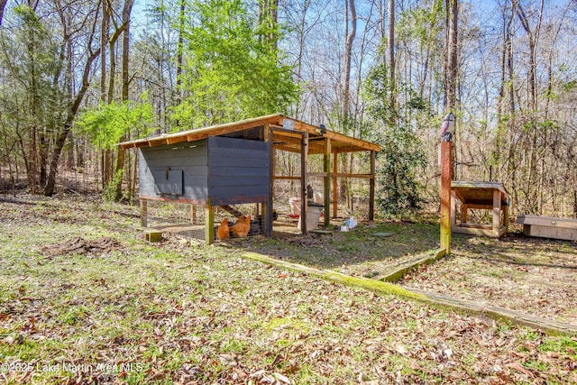 view of poultry coop