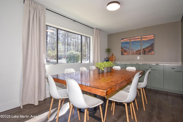 dining room featuring dark wood finished floors