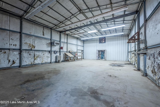 garage featuring metal wall