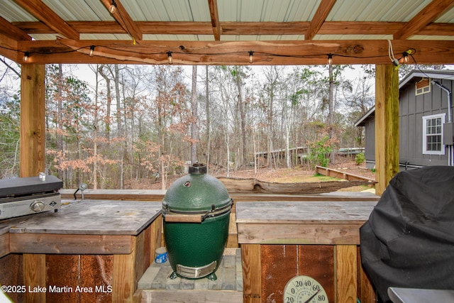 view of patio featuring grilling area