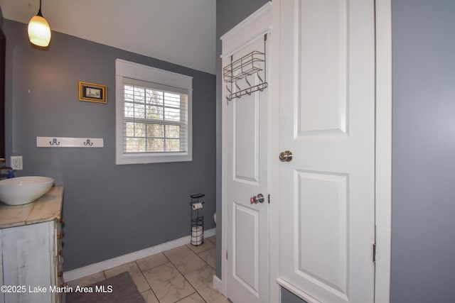 bathroom with vanity