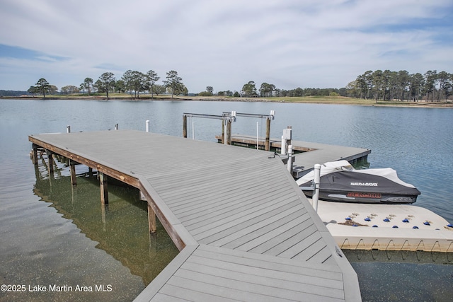 1220 Willow Way E, Alexander City, AL 35010 - dock area featuring boat lift and a water view