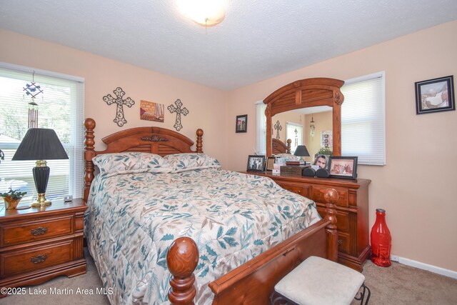 230 Lorena Dr, Alexander City, AL 35010 - bedroom with carpet, a textured ceiling, and baseboards