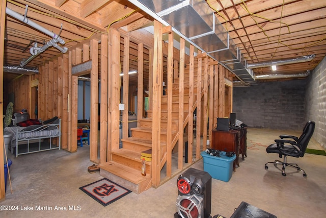view of basement