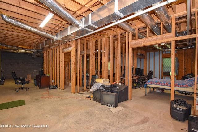 view of basement
