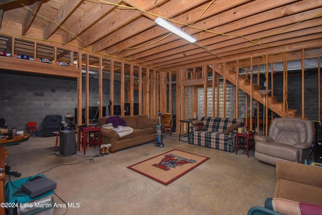view of basement