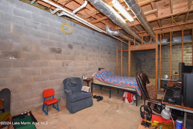 view of basement