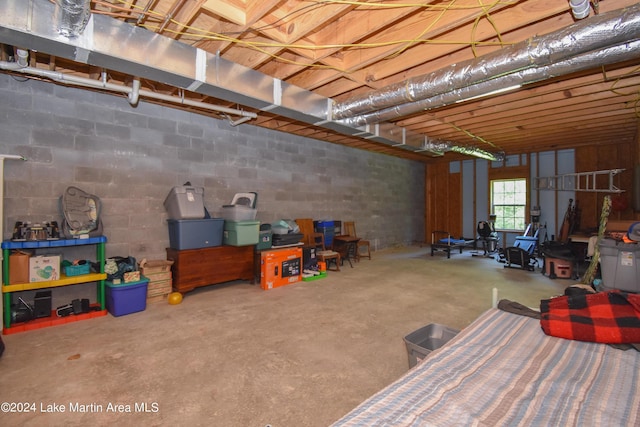 view of basement