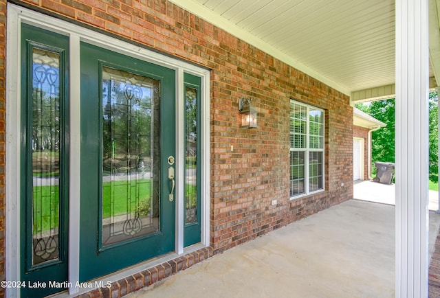 view of exterior entry