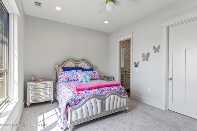 116 Water Oak Ln, Jacksons Gap, AL 36861 - carpeted bedroom with recessed lighting and a ceiling fan