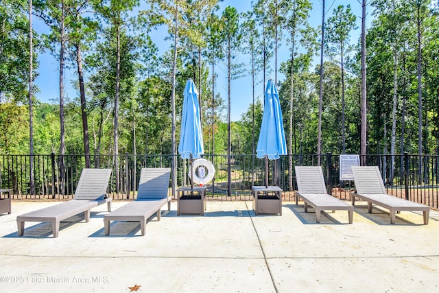 view of patio with fence