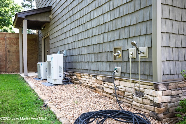 exterior details with ac unit