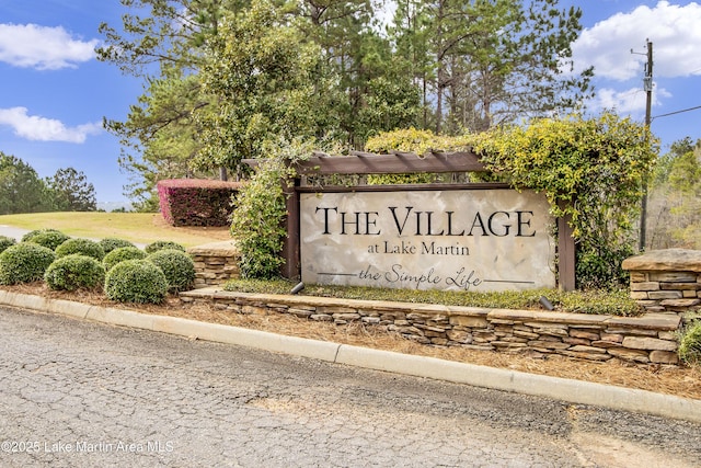 view of community sign