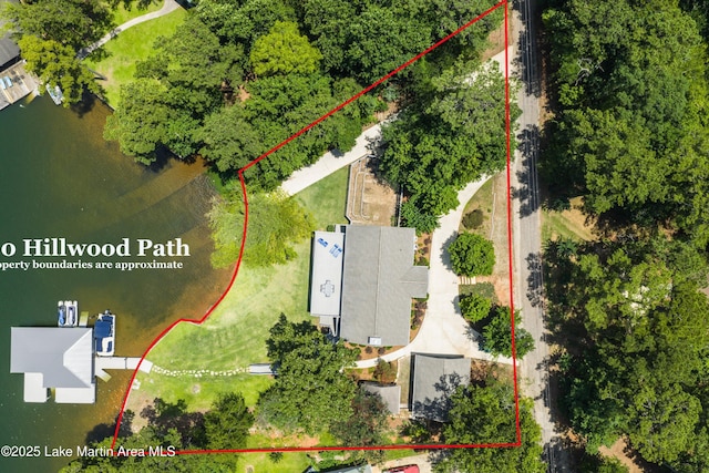 310 Hillwood, Dadeville, AL 36853 - view of property location featuring property boundaries highlighted and a nearby body of water