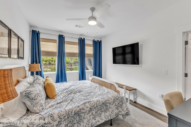285 Magnolia Way, Dadeville, AL 36853 - bedroom with wood finished floors, baseboards, and ceiling fan