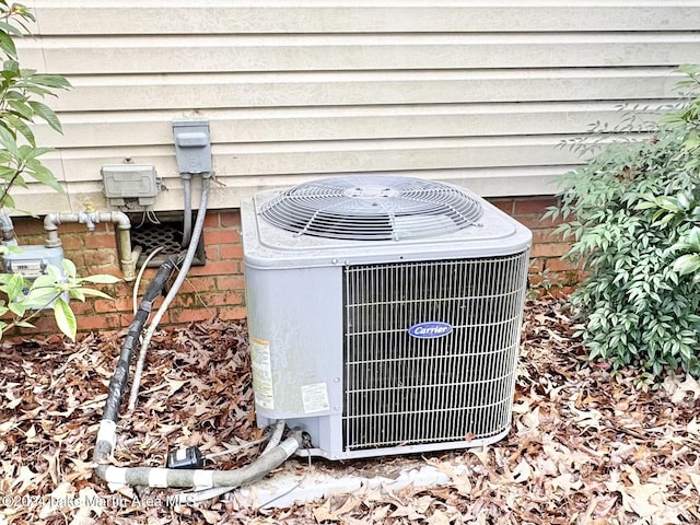 exterior details featuring central AC unit