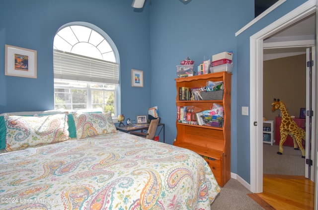 view of carpeted bedroom