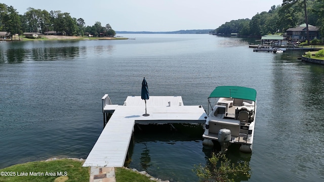 195 Honeysuckle Hl, Tallassee, AL 36078 - dock area featuring a water view