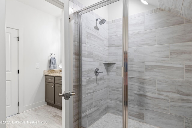 20 Heart Pine Ln, Dadeville, AL 36853 - bathroom featuring vanity and a shower stall