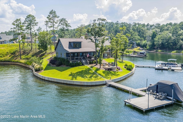 20 Heart Pine Ln, Dadeville, AL 36853 - dock area featuring a water view and stairs