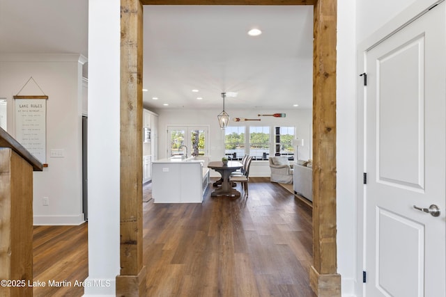 20 Heart Pine Ln, Dadeville, AL 36853 - corridor with recessed lighting and dark wood-style flooring