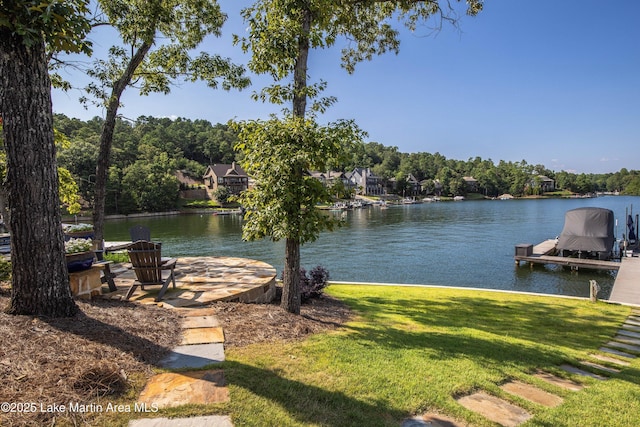 20 Heart Pine Ln, Dadeville, AL 36853 - dock with a lawn and a water view