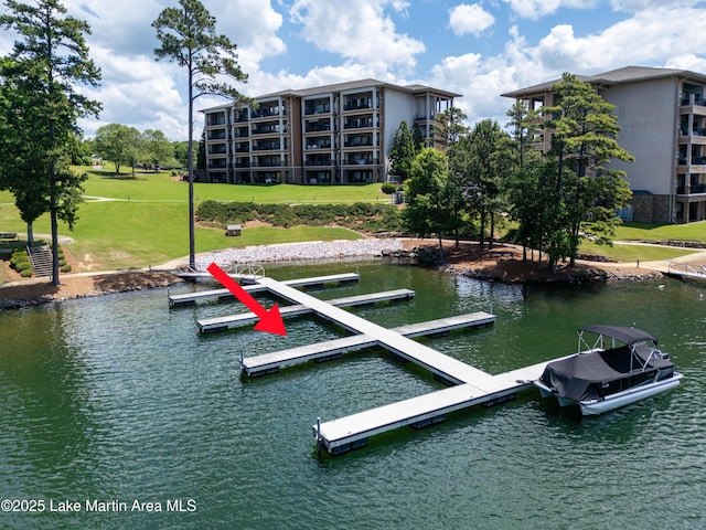 48 Stoneview Summit Ct Unit 2401, Dadeville, AL 36853 - dock with a water view and a lawn