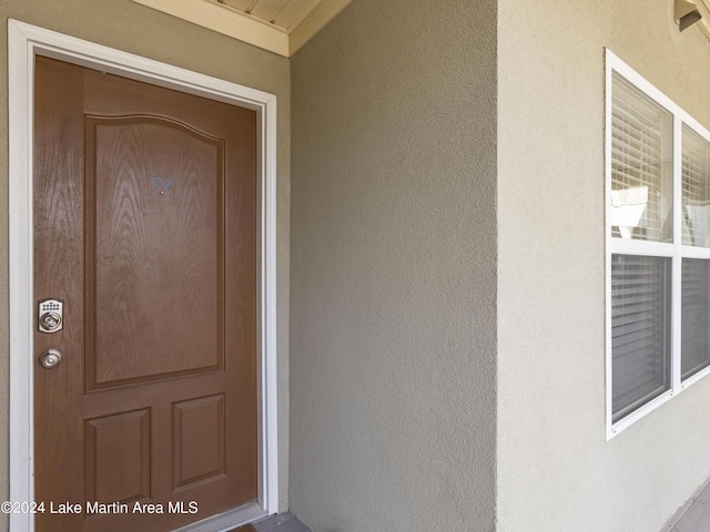 view of doorway to property