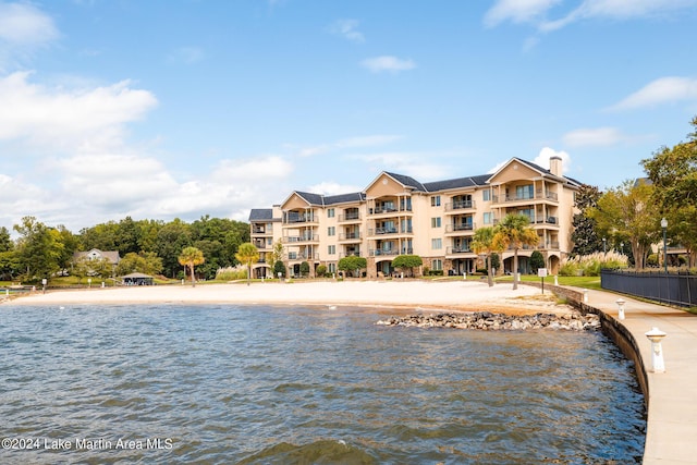 water view with a beach view