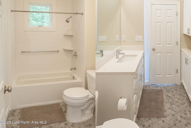 572 Newman Rd, Alexander City, AL 35010 - bathroom featuring vanity, shower / tub combination, and tile patterned flooring