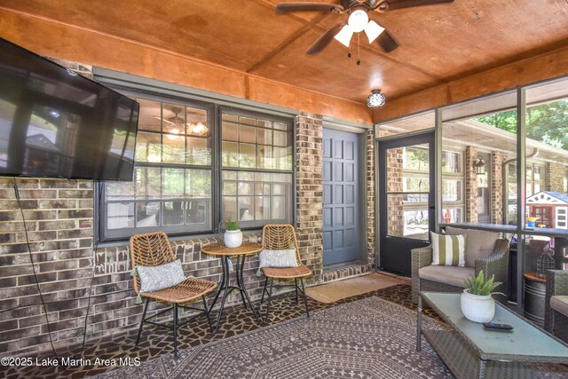 514 Sleepy Holw, Alexander City, AL 35010 - sunroom with ceiling fan