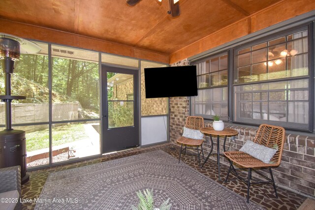 514 Sleepy Holw, Alexander City, AL 35010 - sunroom with plenty of natural light and ceiling fan
