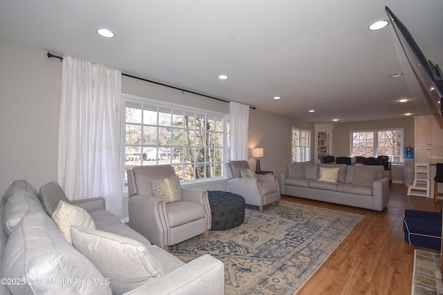 living room featuring hardwood / wood-style floors