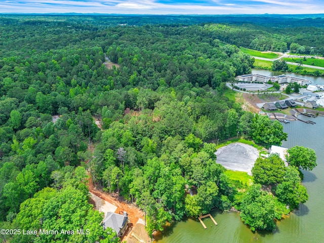 593 Elks Pkwy, Alexander City, AL 35010 - aerial view of a heavily wooded area and a large body of water