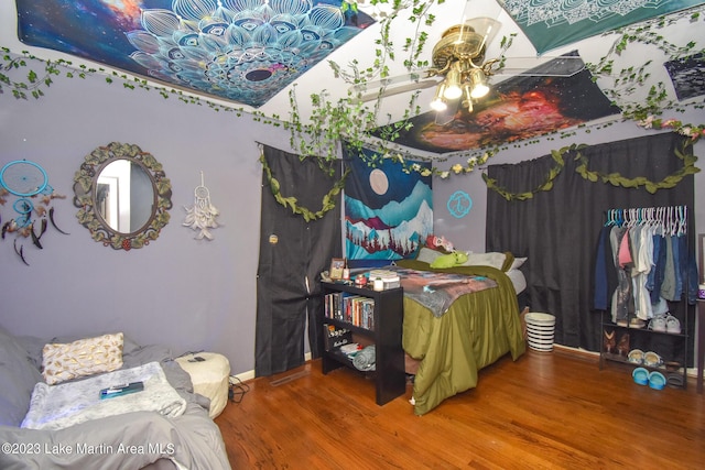 bedroom featuring hardwood / wood-style floors