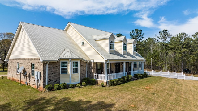 exterior space featuring a lawn