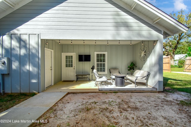 exterior space with a patio