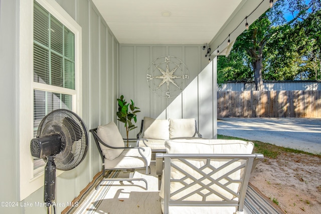 view of patio with an outdoor hangout area