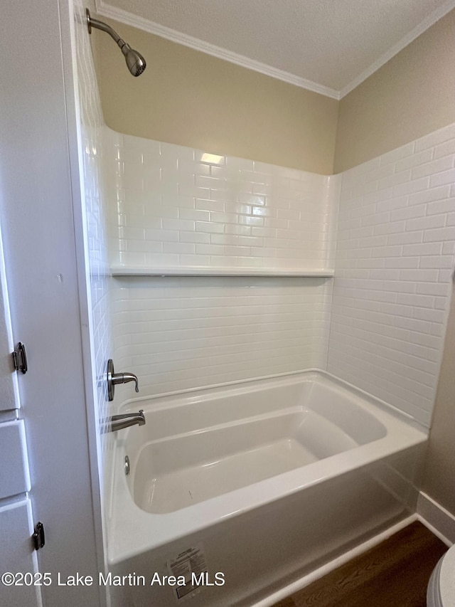 104 Central Blvd, East Tallassee, AL 36078 - bathroom with crown molding and shower / bathtub combination
