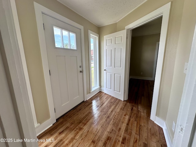 104 Central Blvd, East Tallassee, AL 36078 - entryway with wood finished floors and a textured ceiling