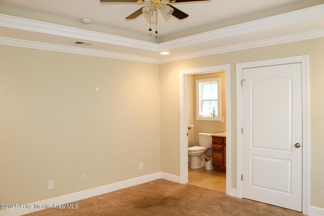 295 Landers Loop, Sylacauga, AL 35150 - unfurnished bedroom with light carpet, crown molding, and connected bathroom