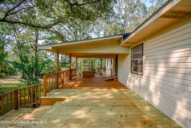 view of wooden deck