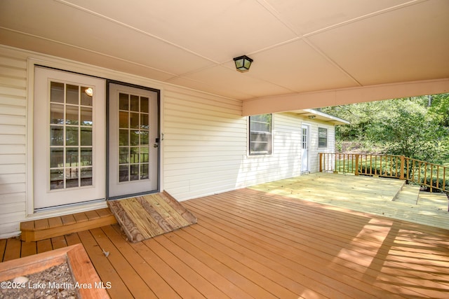 view of wooden deck