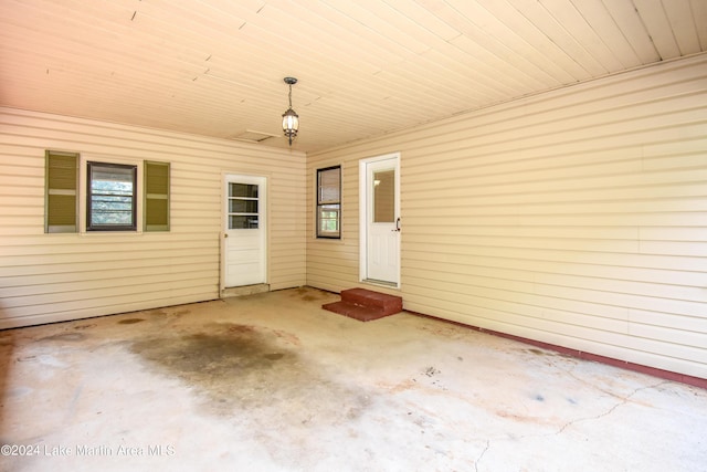 doorway to property featuring a patio