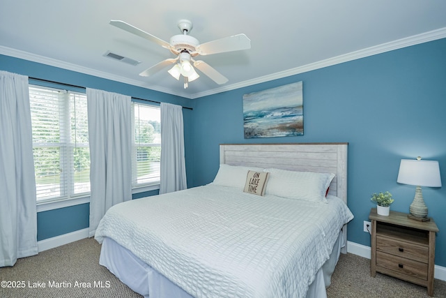 189 Williams Rd Unit # N2, Alexander City, AL 35010 - carpeted bedroom with crown molding and a ceiling fan