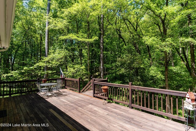 view of wooden deck