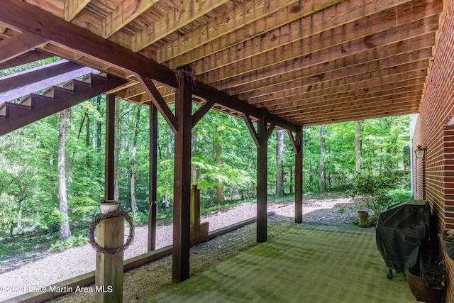 view of patio with a grill