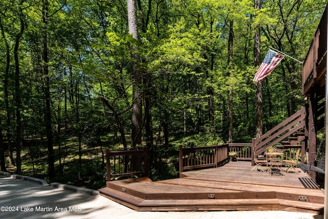 view of wooden deck