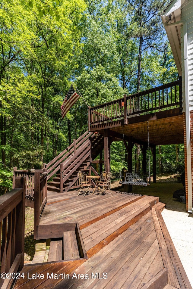 view of wooden terrace